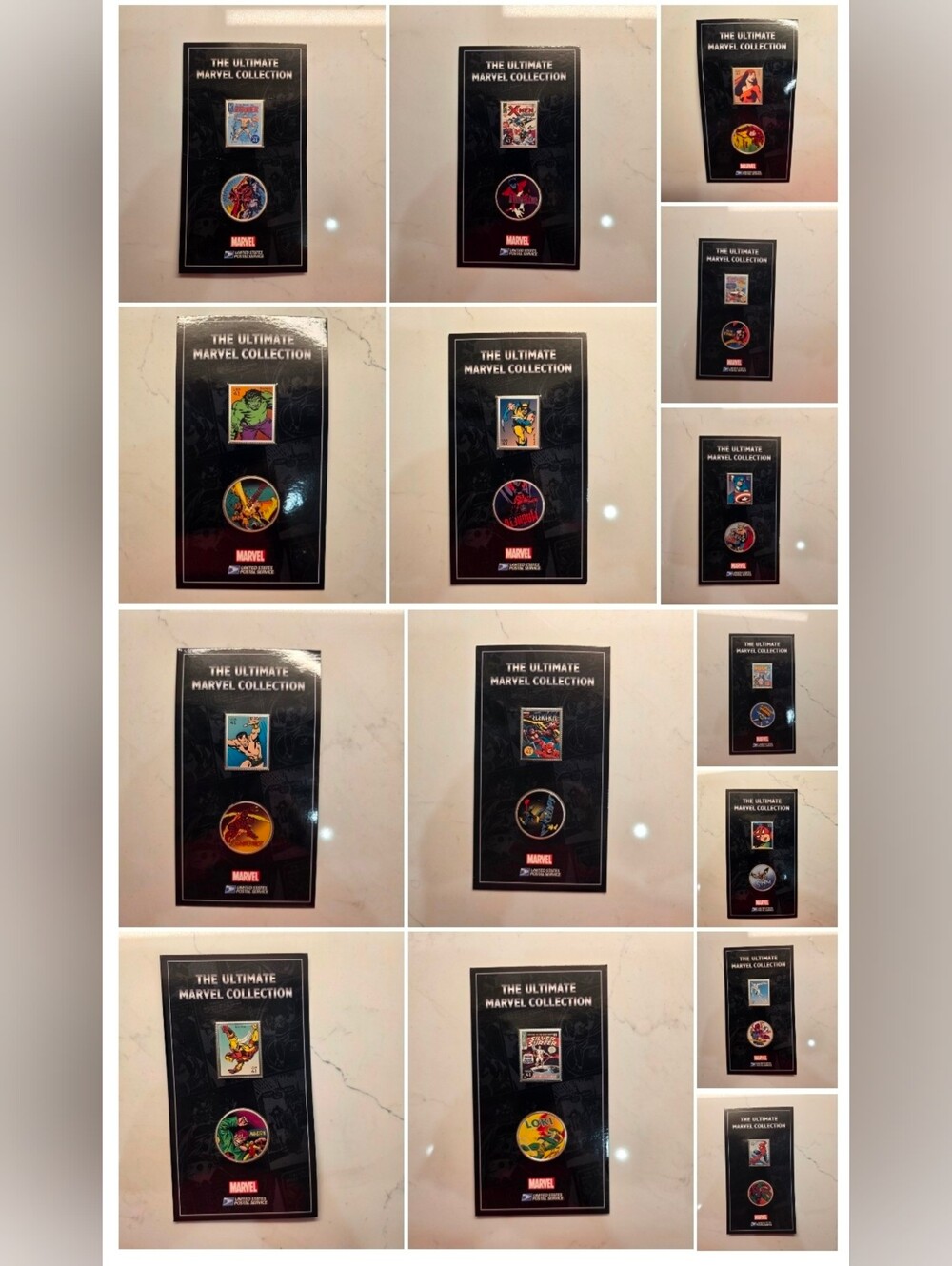 16-Piece Lot: Official USPS "The Ultimate Marvel Collection" .999 Fine Silver